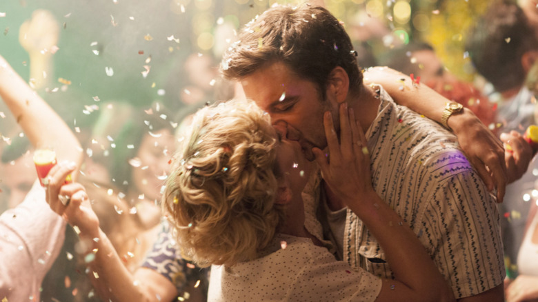 Denise Gough and Sebastian Stan kissing in Monday