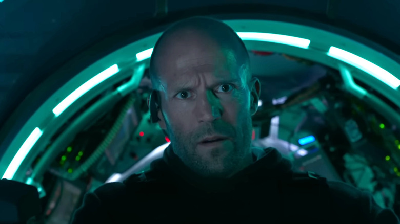 Jonas Taylor looking surprised in The Meg