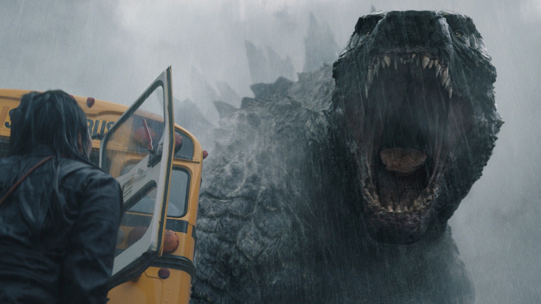 Godzilla roaring during his 2014 rampage in Monarch: Legacy of Monsters (2023)