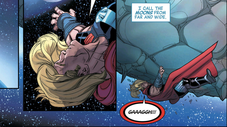 Moon Knight hits Thor with moons
