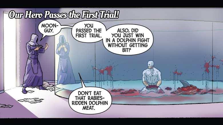 Moon Knight with dead dolphin