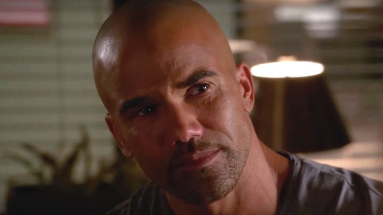 Derek Morgan looking serious on Criminal Minds