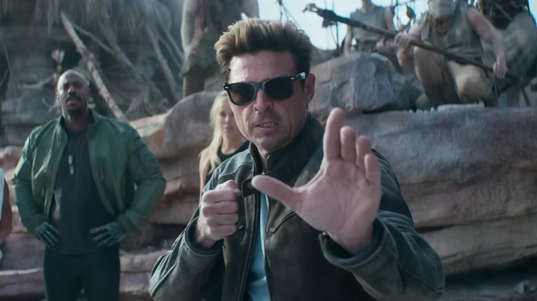 Johnny Cage wearing sunglasses and preparing for a fight in "Mortal Kombat 2" (2026)