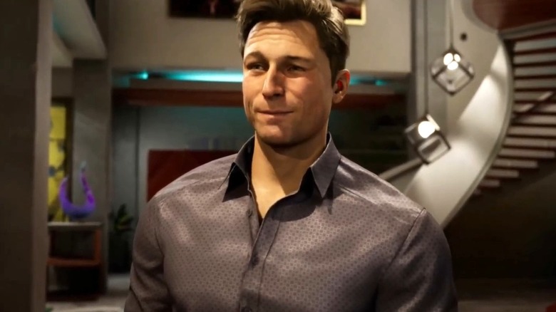 Johnny Cage pulling a face in Mortal Kombat 1