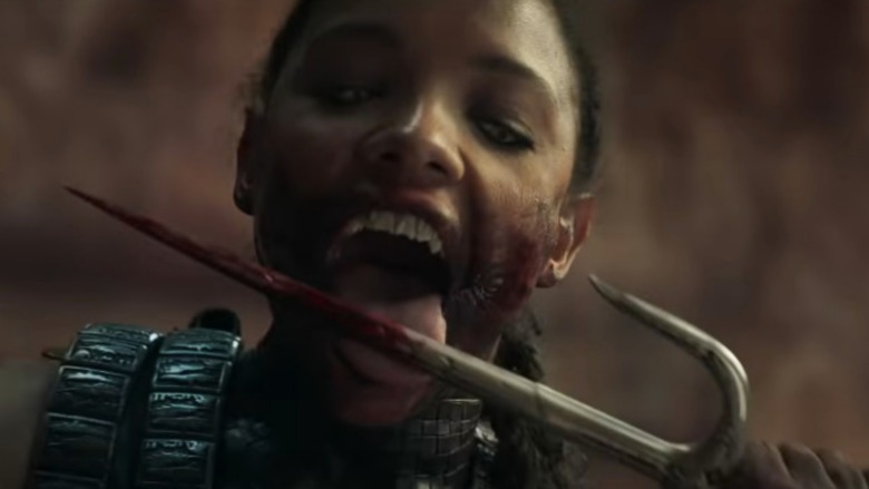 Mileena sampling blood