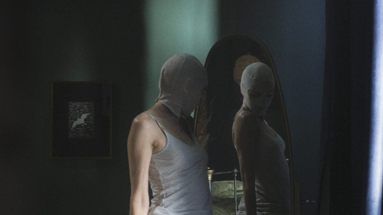 Mother dancing in the mirror