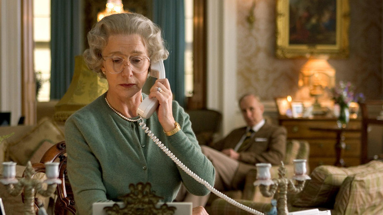 Queen Elizabeth II taking a call in The Queen (2006)