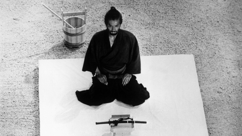 Tsugumo Hanshirō preparing for seppuku in "Harakiri"