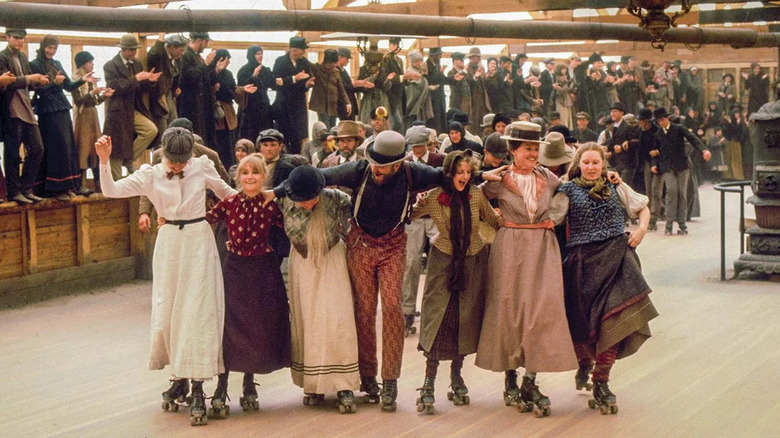 Characters at the Wyoming Heaven's Gate roller rink in Heaven's Gate (1980)