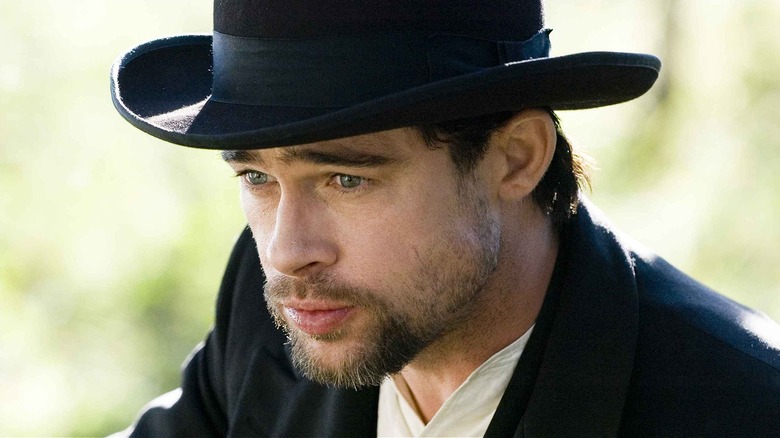 Jesse James wearing a hat looking out in The Assassination of Jesse James (2007)
