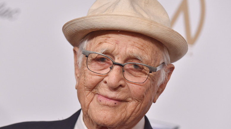 Norman Lear poses on the red carpet