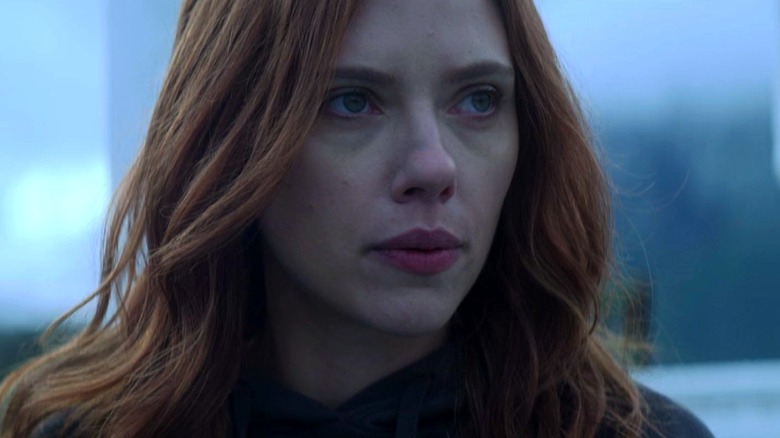 Black Widow looking off into the distance