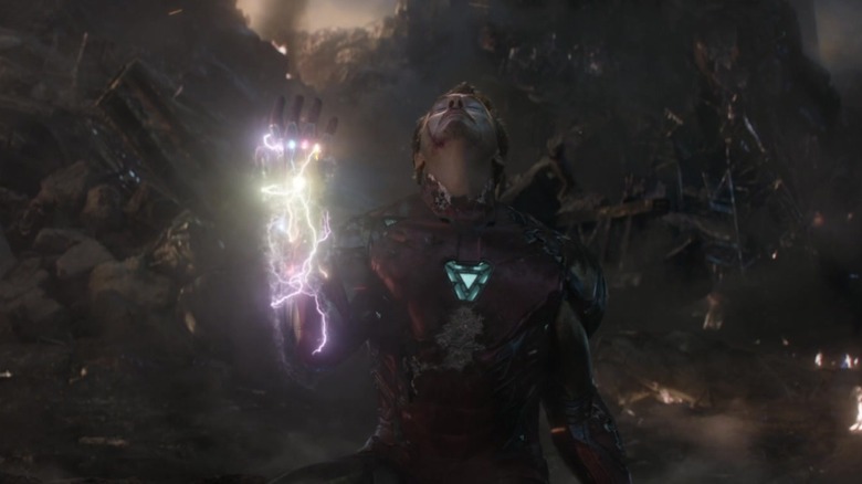Iron Man with gauntlet in Avengers: Endgame