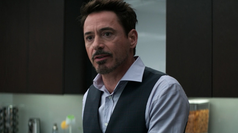Tony Stark angry in Captain America: Civil War