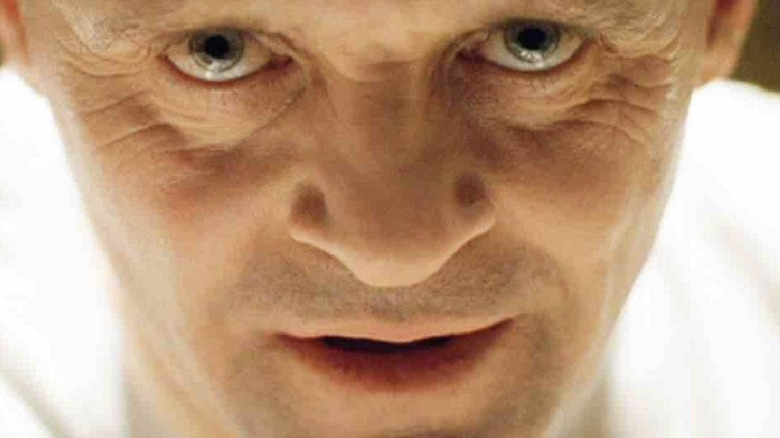 Hannibal Lecter staring into camera
