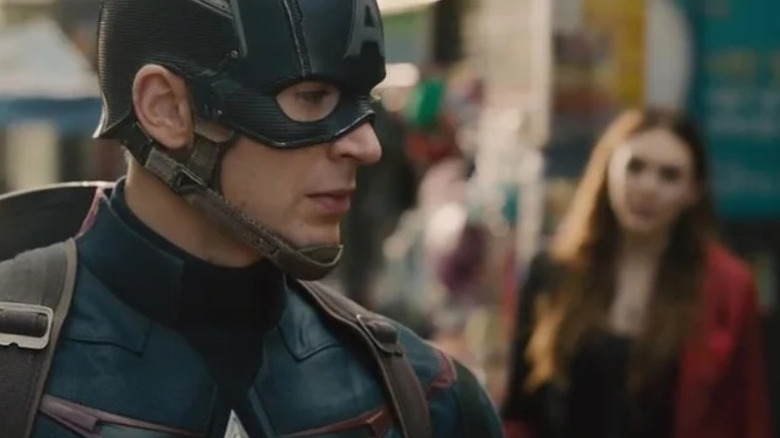 Wanda talks to Captain America Avengers: Age of Ultron