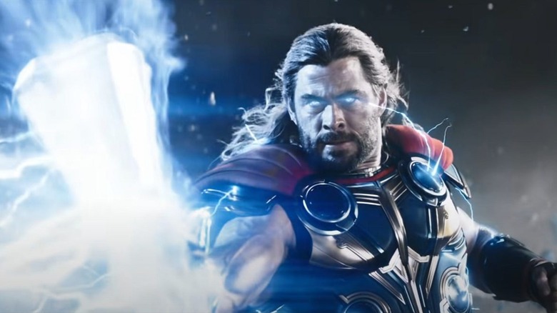 Thor wielding Stormbreaker in 