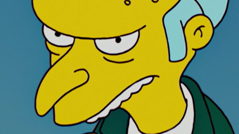Mr. Burns staring sinisterly