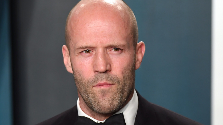 Jason Statham wearing tuxedo