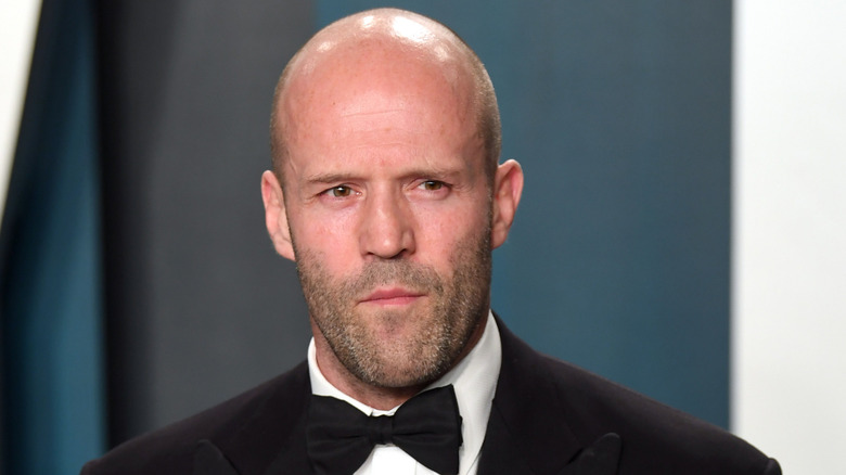 Jason Statham wearing tuxedo