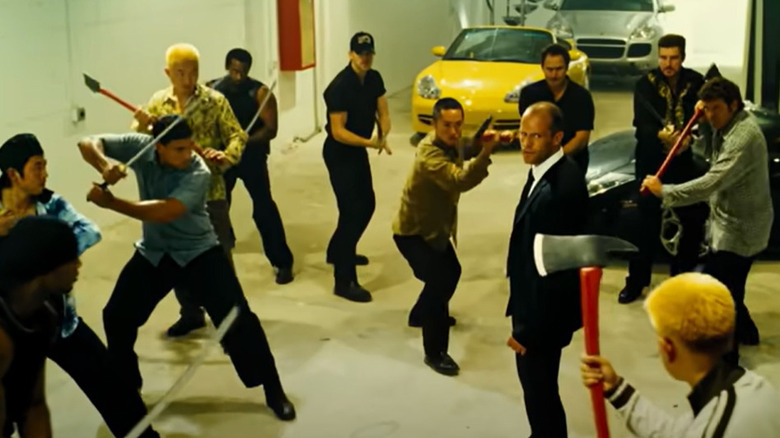 Frank Martin menaced by gang