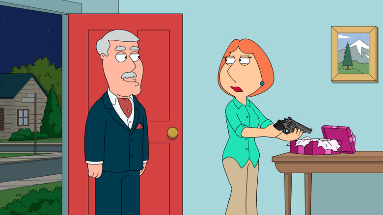 Carter gives Lois a gun Family Guy