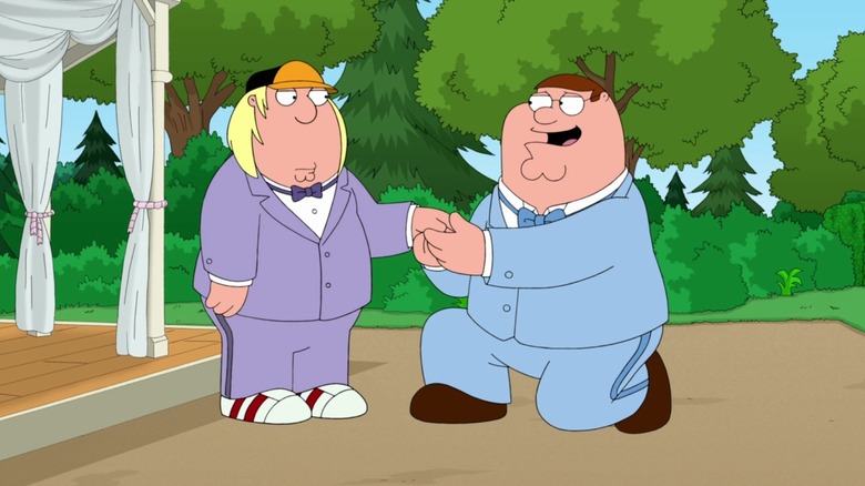 Peter proposes to Chris Family Guy