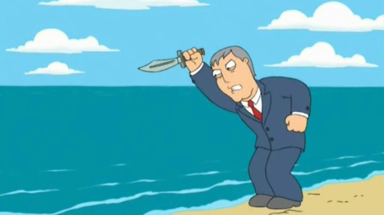The mayor tries to stab the sea Family Guy