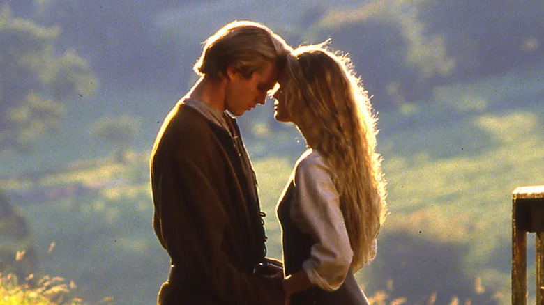 Westley and Buttercup touching foreheads in "The Princess Bride."