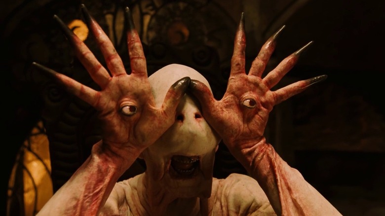 The Pale Man holding up his eyes in Pan's Labyrinth