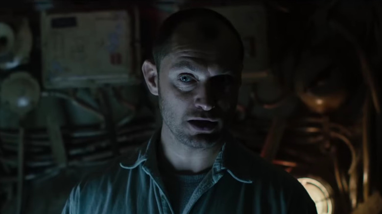 Robinson looking concerned in an engine room in Black Sea