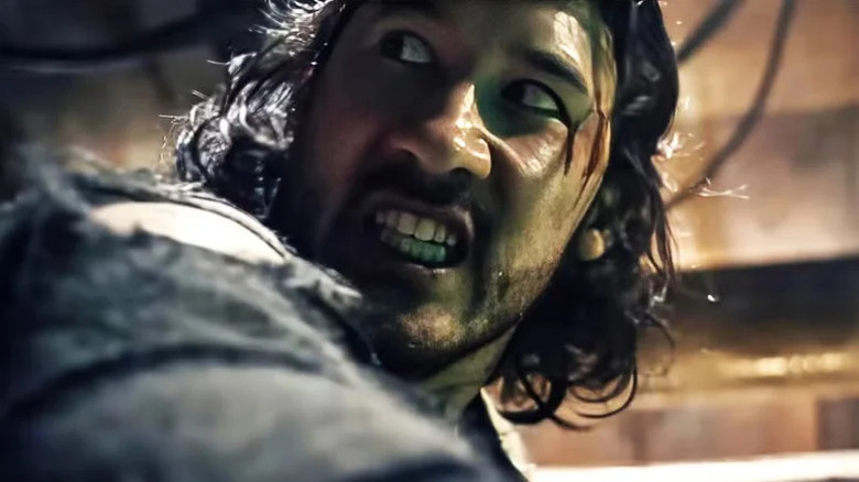 Simon looking disheveled and scared in Iron Lung