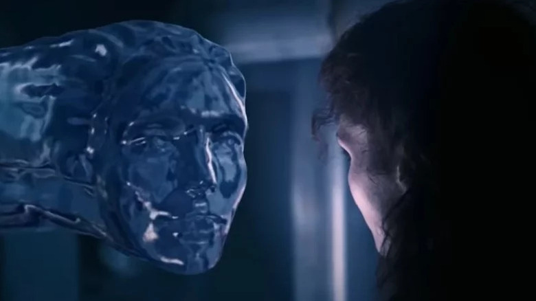 An alien with a face made of water in The Abyss