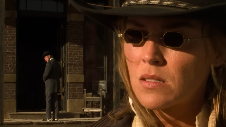 Ellen looking at Herod in The Quick and the Dead