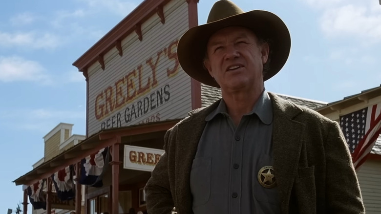 Little Bill Daggett confronting English Bob in Unforgiven