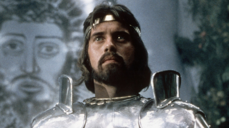 King Arthur wears armor in 'Excalibur' (1981)