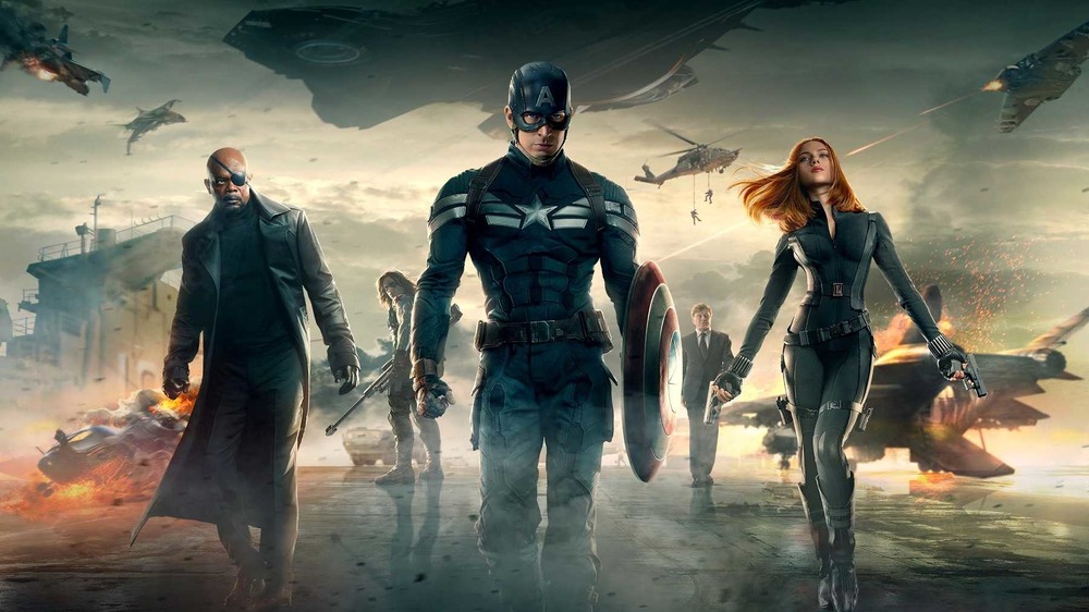 Captain America Winter Solider cast: Samuel L. Jackson, Sebastian Stan, Chris Evans, Robert Redford, Scarlett Johannson