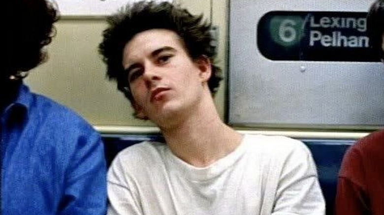 Justin Pierce on the subway