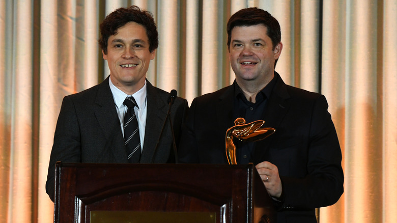 Phil Lord and Chris Miller accepting an award
