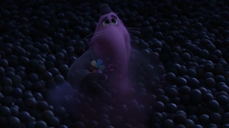 Bing Bong disappearing in dark