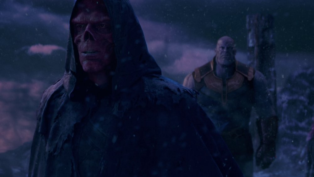 The Red Skull and Thanos on Vormir in Avengers: Infinity War