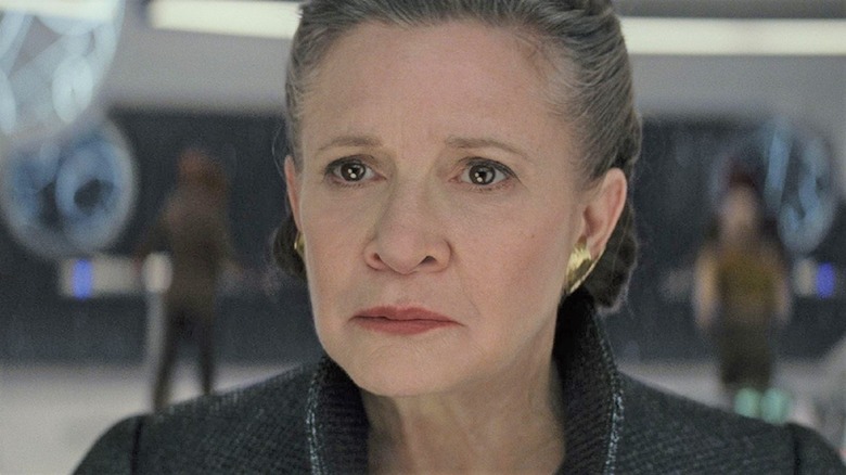 Leia looking concerned