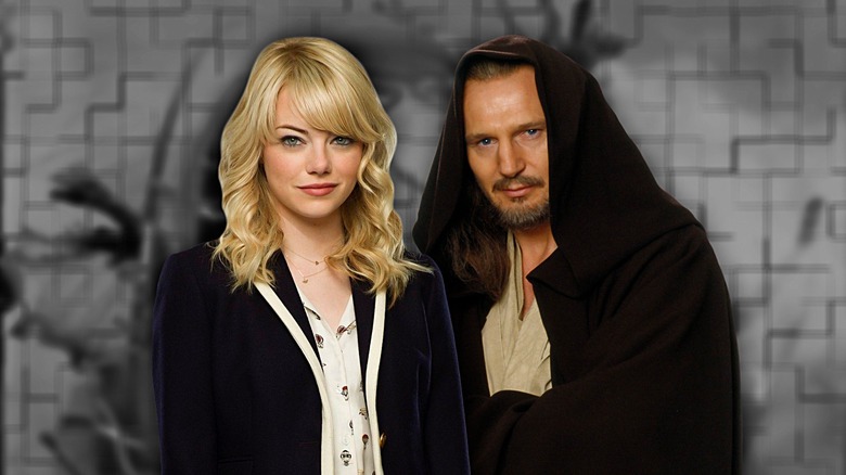 Gwen Stacey and Qui-Gon Jinn smiling