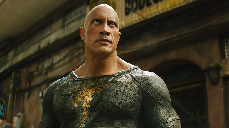 Black Adam staring