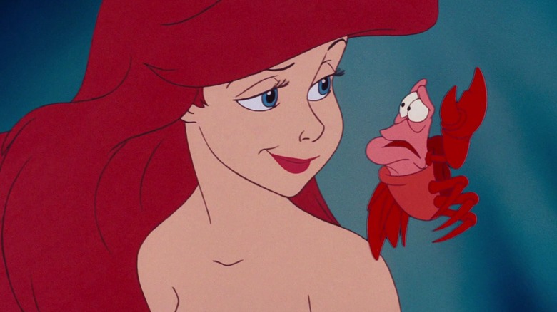 Ariel and Sebastian in The Little Mermaid