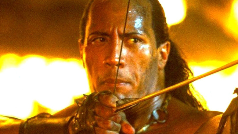 The Scorpion King holding bow and arrow
