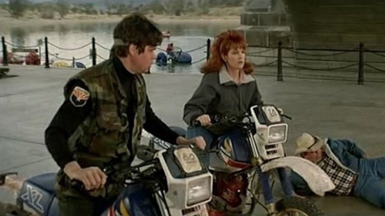 Rollie and Lolli on motorcycles