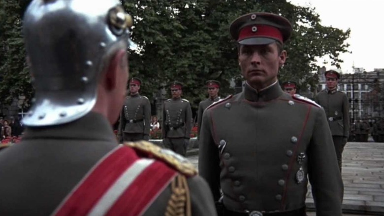 Richthofen stands at attention