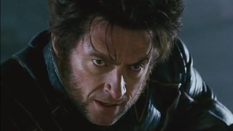 Hugh Jackman scowling