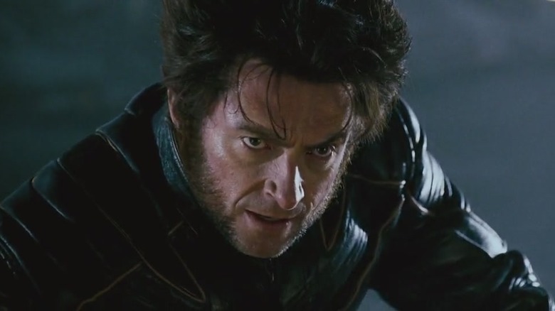 Hugh Jackman scowling